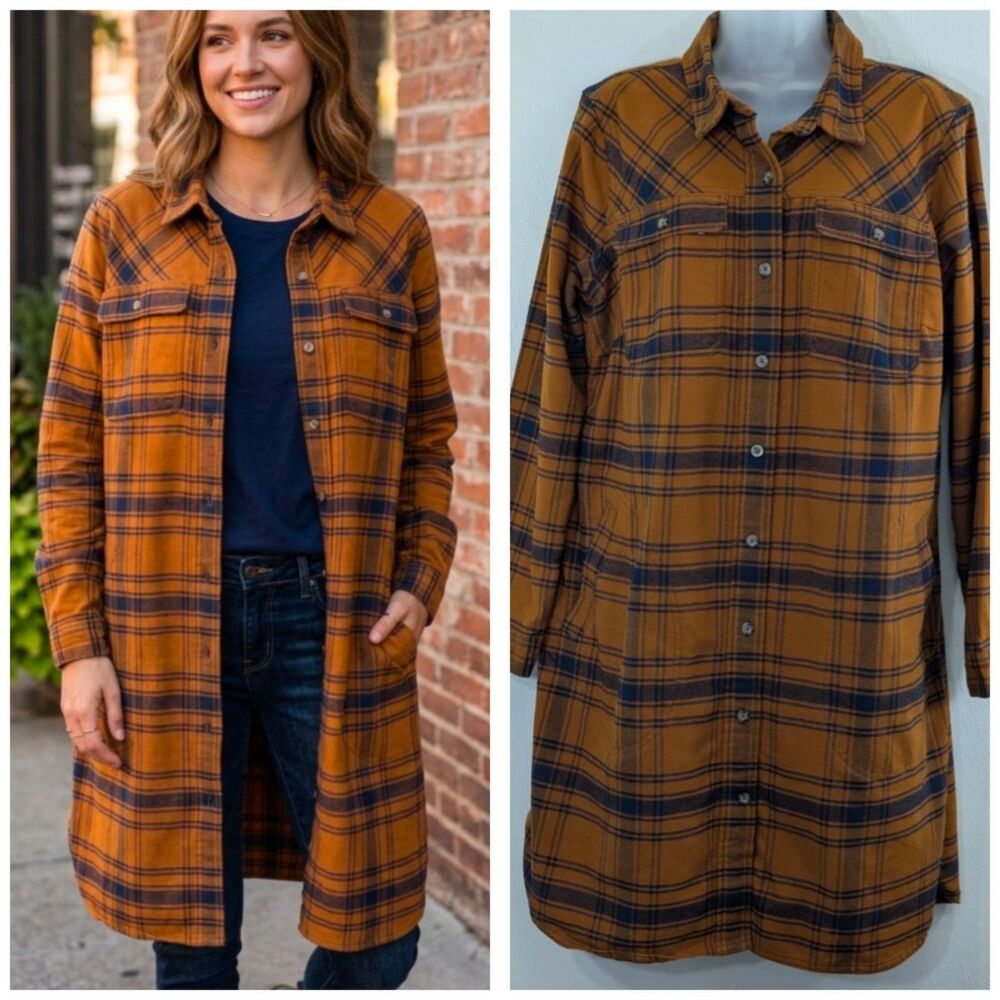 Duluth Duster/Dress/Jacket Large Heavyweight Fall Favorite Bonfire Apple Picking